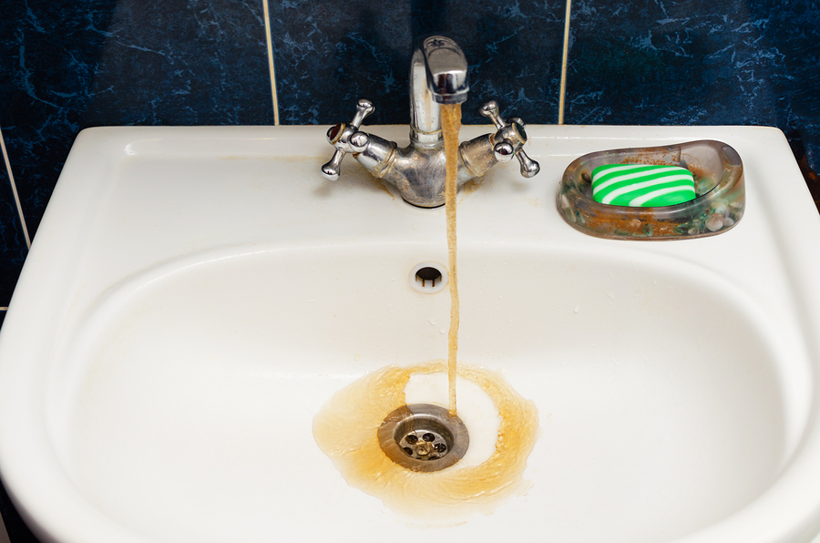 Rusty Water Flows Into Sink Marquez Plumbing